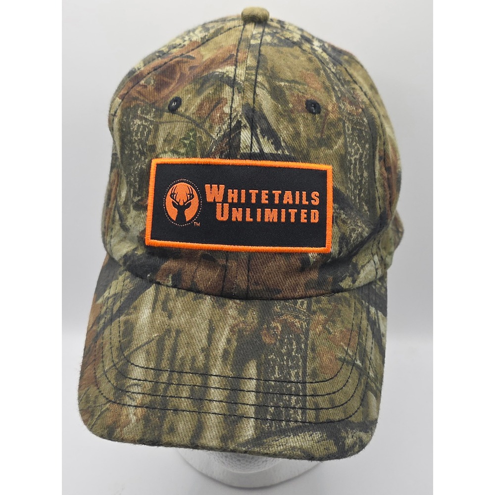 Whitetails Unlimited Hat Camo Hunting Strapback Cap Camouflage